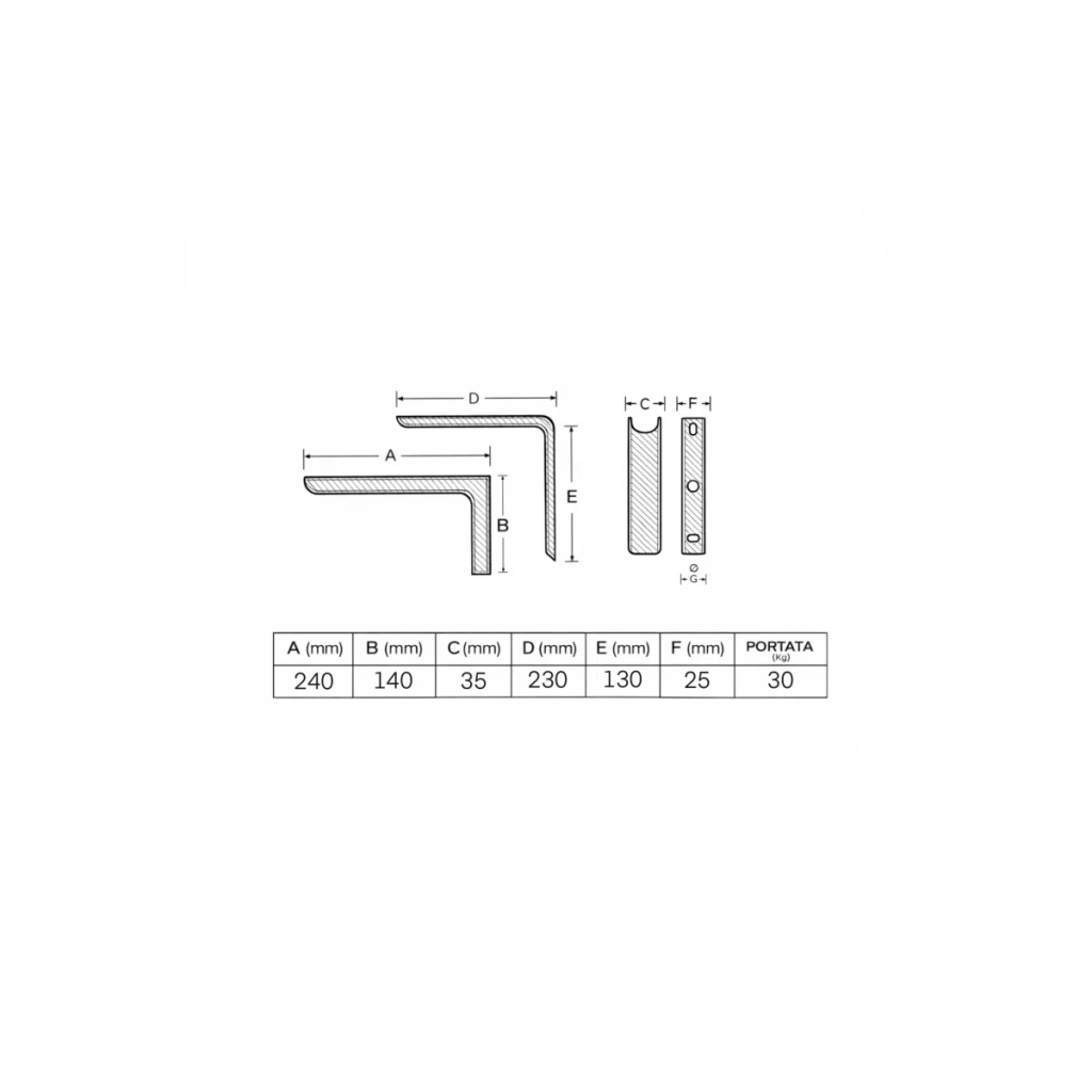 Mensola da Muro da appoggio in Legno nobilitato spessore 1,8 cm in colore Bianco 70x50 cm