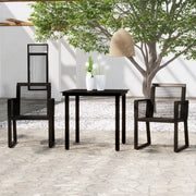 Set Mobili da Pranzo per Giardino 3 pz Nero cod mxl 39854