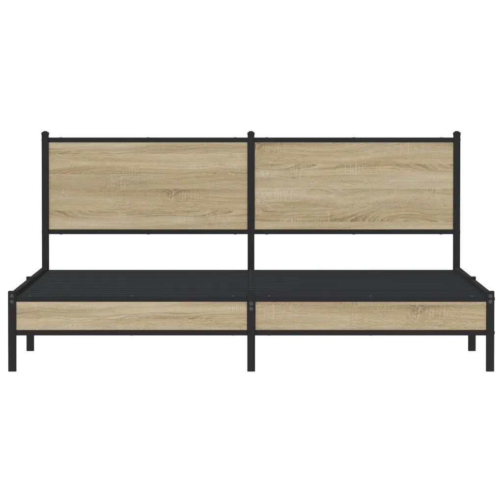 Giroletto senza Materasso in Metallo-Struttura Letto Rovere Sonoma 180x200 cm 766385