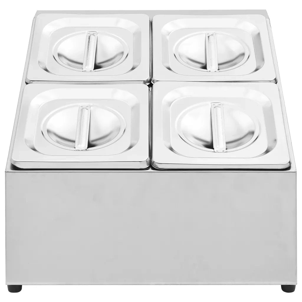 Supporto Gastronorm con 4 Contenitori GN 1/6 in Acciaio Inox 51223