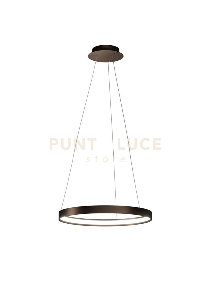 ANELLO LAMPADARIO A SOSPENSIONE BRONZO SPAZZOLATO DIAM.78cm 3000K 3068LM 47W