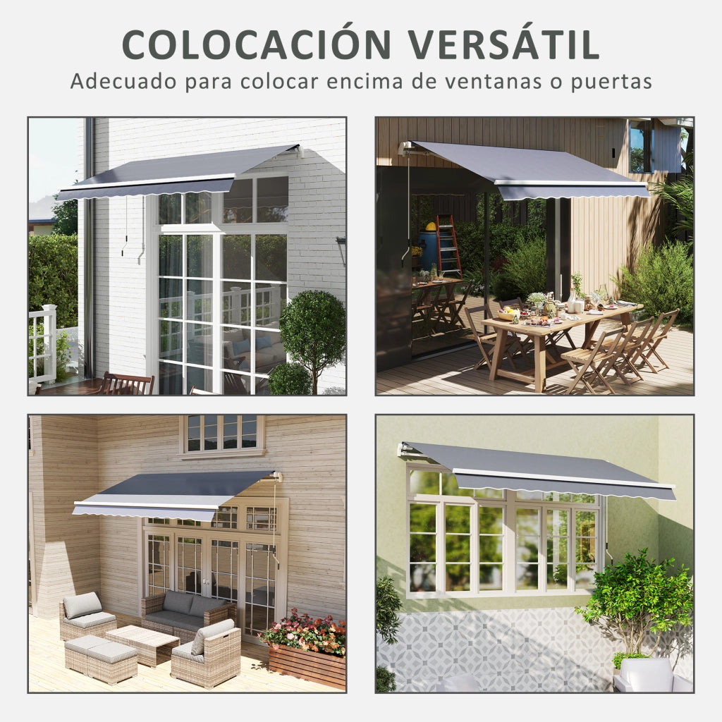 Tenda da Esterno ¨C zephmum ¨C Grigio 2.8x2.5m con Protezione UV