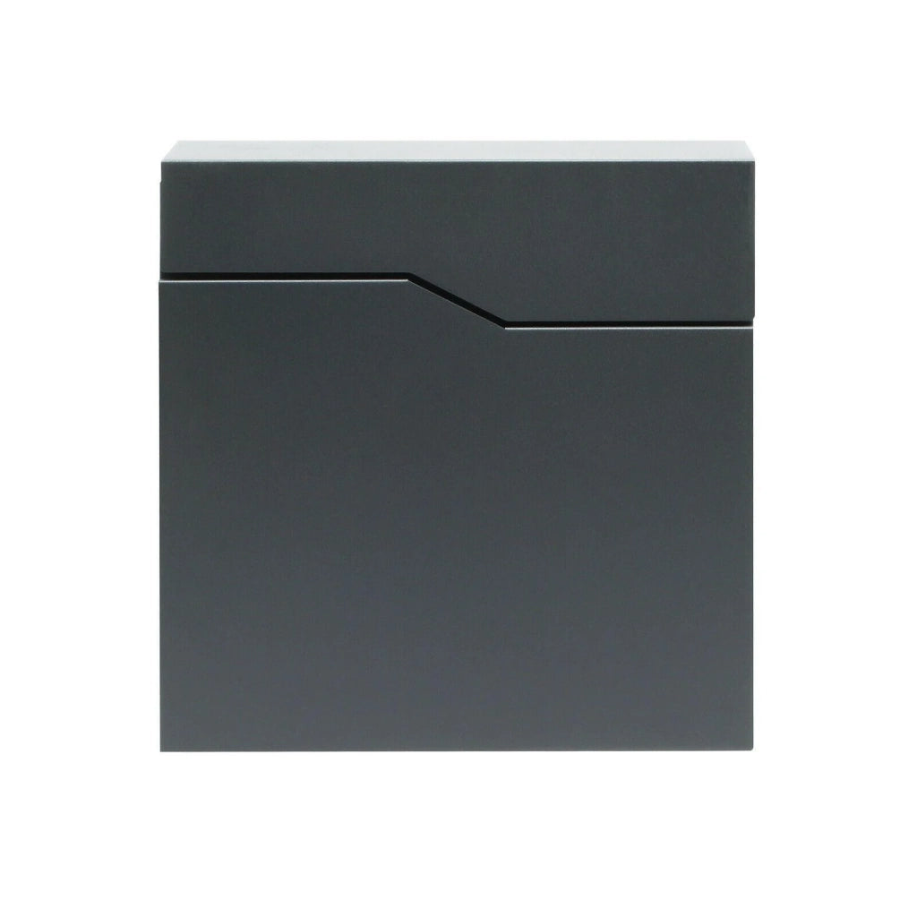 Cassetta postale/portagiornali/riviste da parete di design acciaio zincato 37 x 37 x 10,5 cm antracite 16_0000090