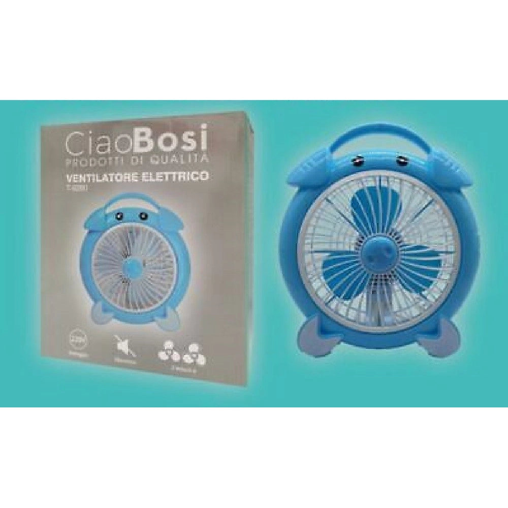 Trade Shop - Ventilatore Elettrico 30 Watt 3 Ventole Silenzioso Da Tavolo Colorato Tx-9280 -