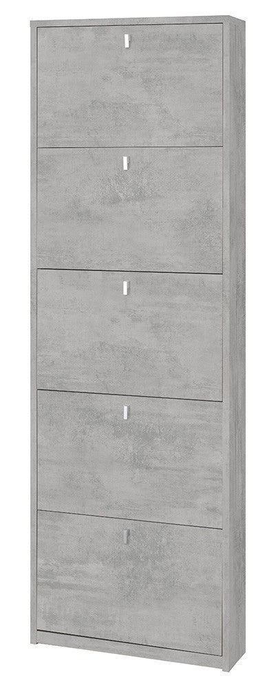 KIT SCARPIERA 5 ANTE A RIBALTA H190 L63 P18 Cm FINITURA CEMENTO SARMOG Sk555k