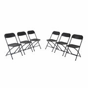Set 6 sedie da ricevimento pieghevoli, grigio scuro