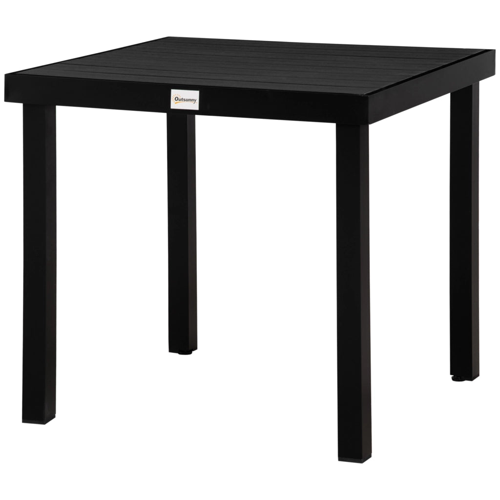 Tavolo da pranzo per 4 persone ¨C zephmum ¨C nero, alluminio, plastica, 78x78x74 cm