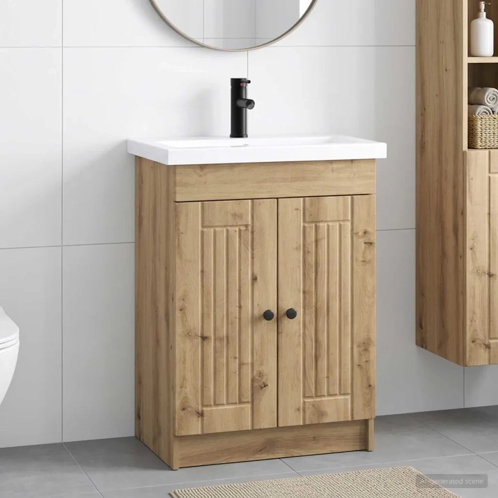 Set di mobili per il bagno Rovere Artigianale 56 x 37,5 x 81 cm 3404193