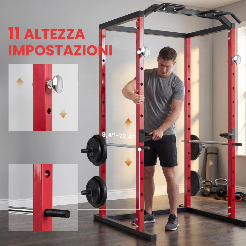 Power Cage, Rack Regolabile con Capacit¨¤ di 460KG