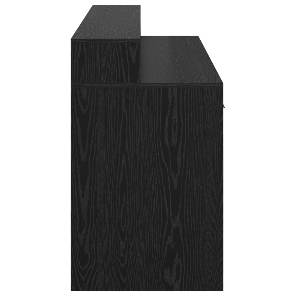 Scrivania Rovere Nero 160x55x91 cm Legno ingegnerizzato
