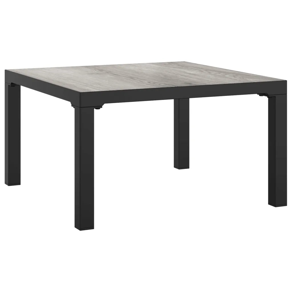 Set Salotto da Giardino 7 pz | Set di Mobili da Esterno Nero e Grigio in Polyrattan