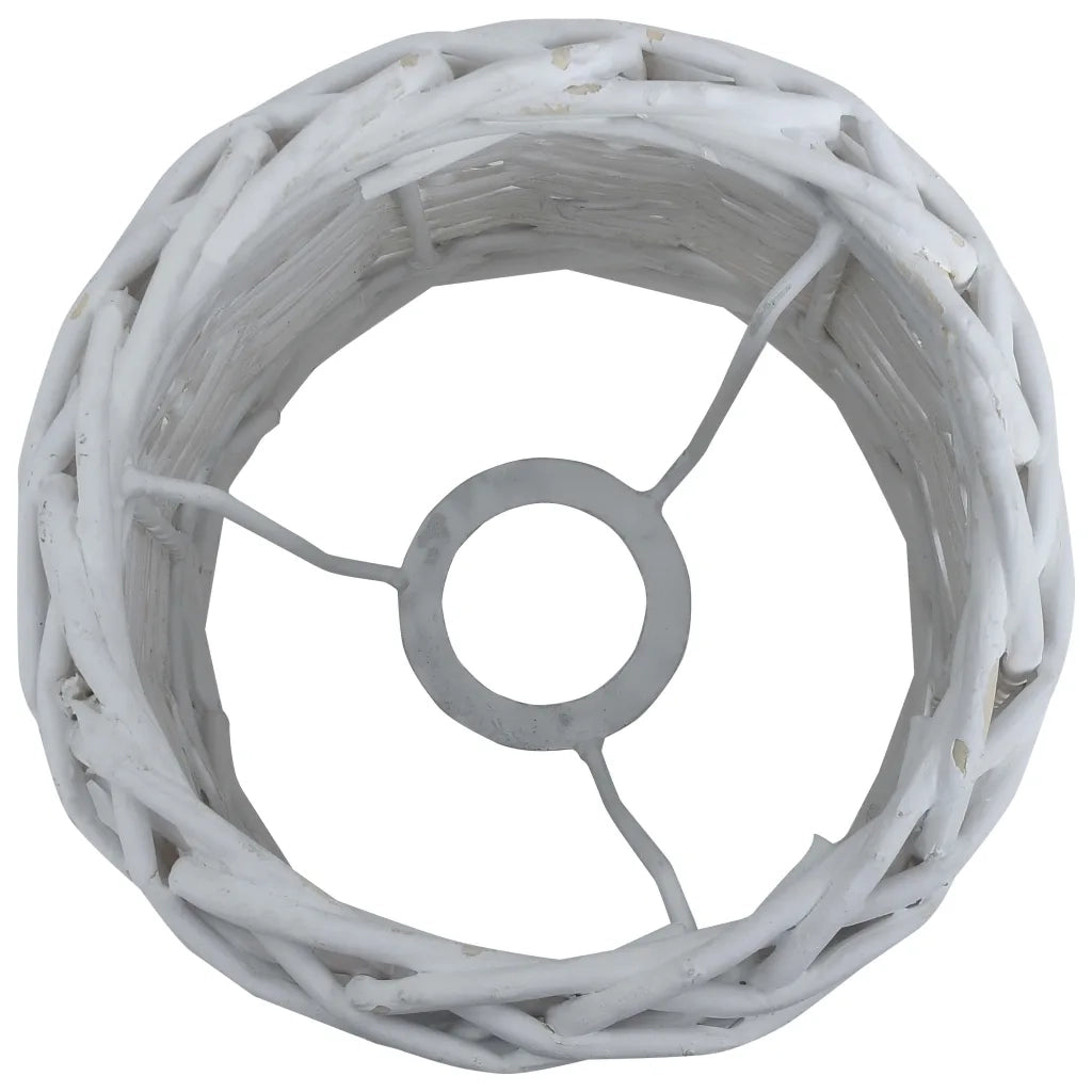 vidaXL Paralume in Vimini 25x17 cm Bianco