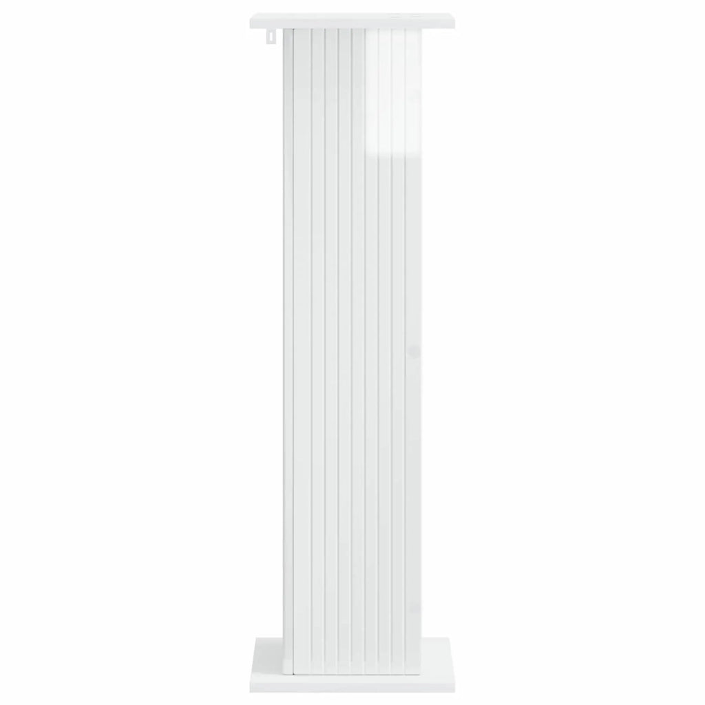 Supporto per piante 2 pcs Bianco Lucido 30,5 x 30 x 100,5 cm 899753