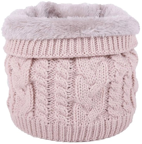 Guanti di calore a doppia faccia - Sciarpa infinita - Rivestito con Fleece - Inverno - Adatto per Uomini/Donne - Circonferenza 46 cm