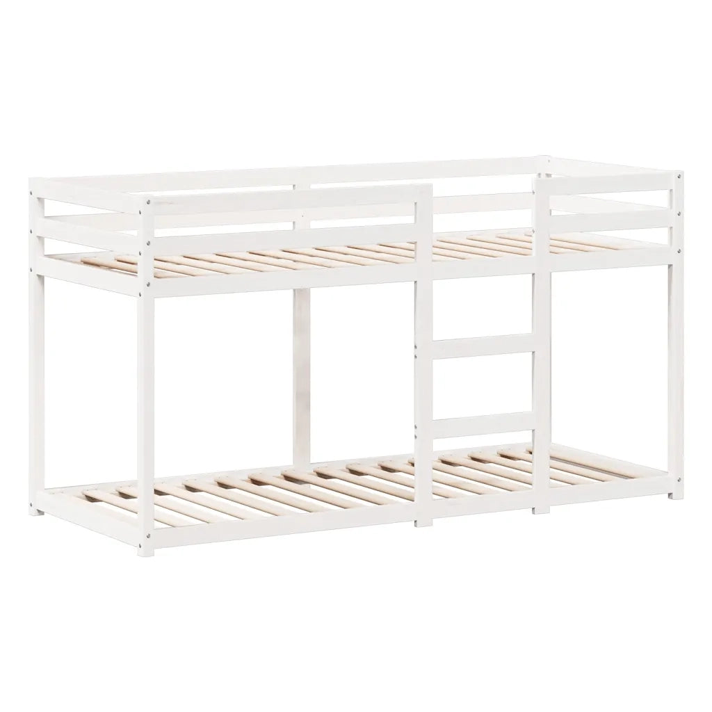 Letto a Castello con Tetto Bianco 90x200 cm in Legno di Pino 3281998
