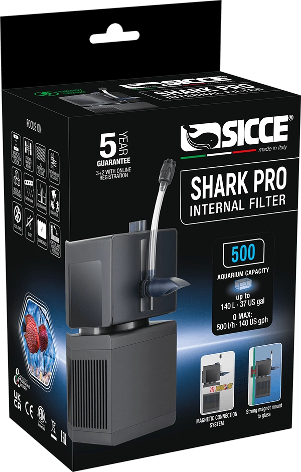 Sicce Shark PRO 500 - Filtro Interno Modulare con supporto magnetico