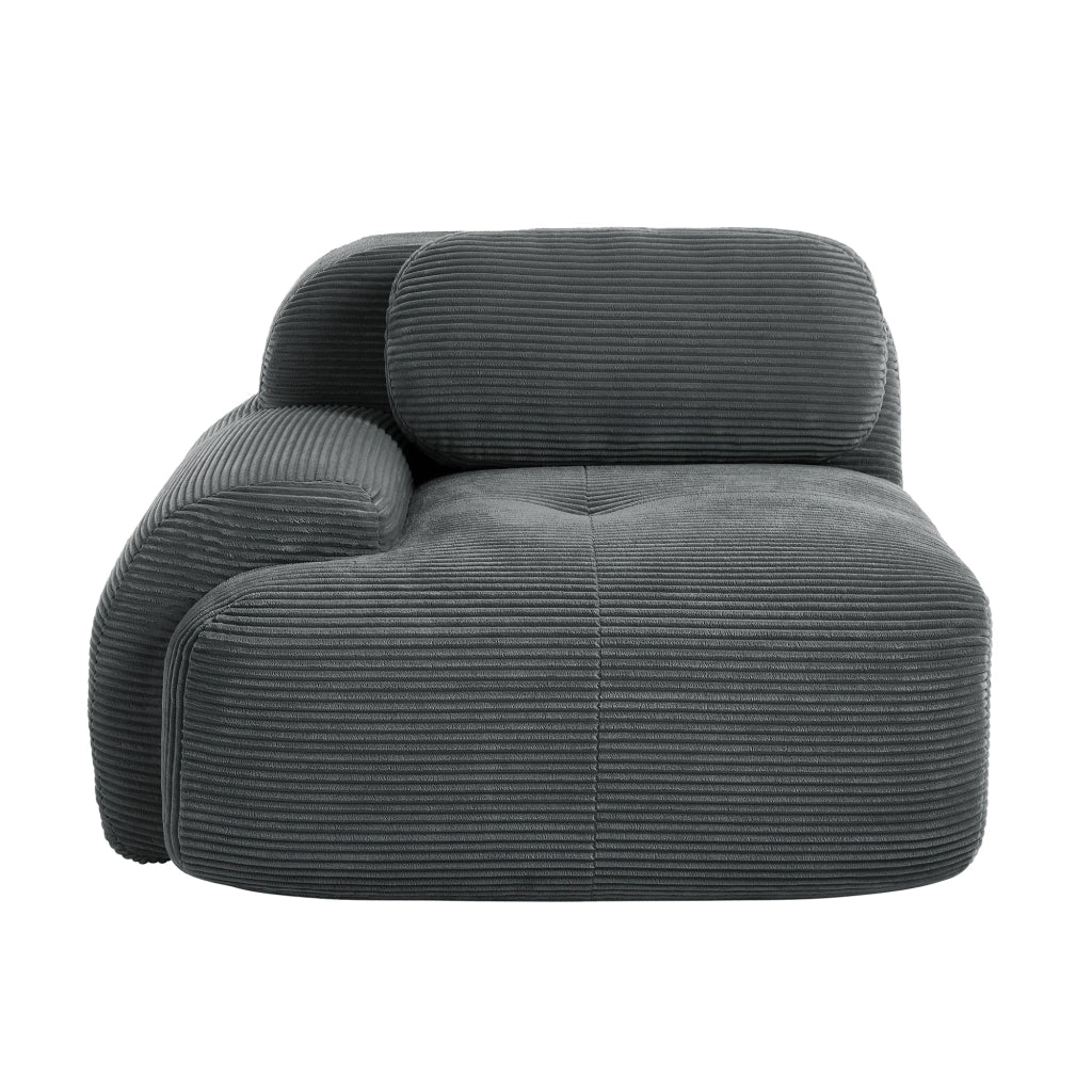 Divano angolare Hamlet LSF - Zephmum- Tessuto Cordstoff-Grey
