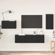 vidaXL Set mobile TV 4 pcs Rovere nero 30.5 x 30 x 60 cm