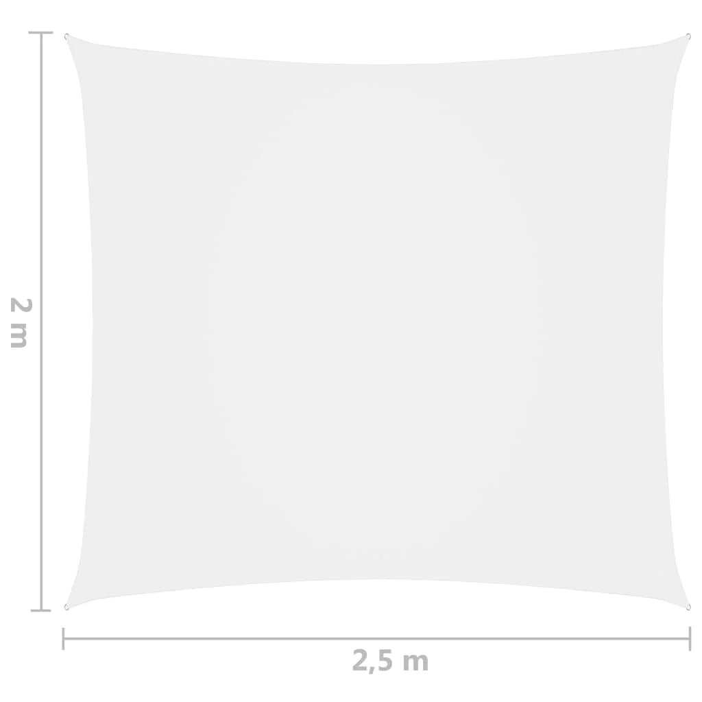 Vela ombreggiante/ombrellone rettangolare in tessuto Oxford 2 x 2,5 m bianco 02_0009589