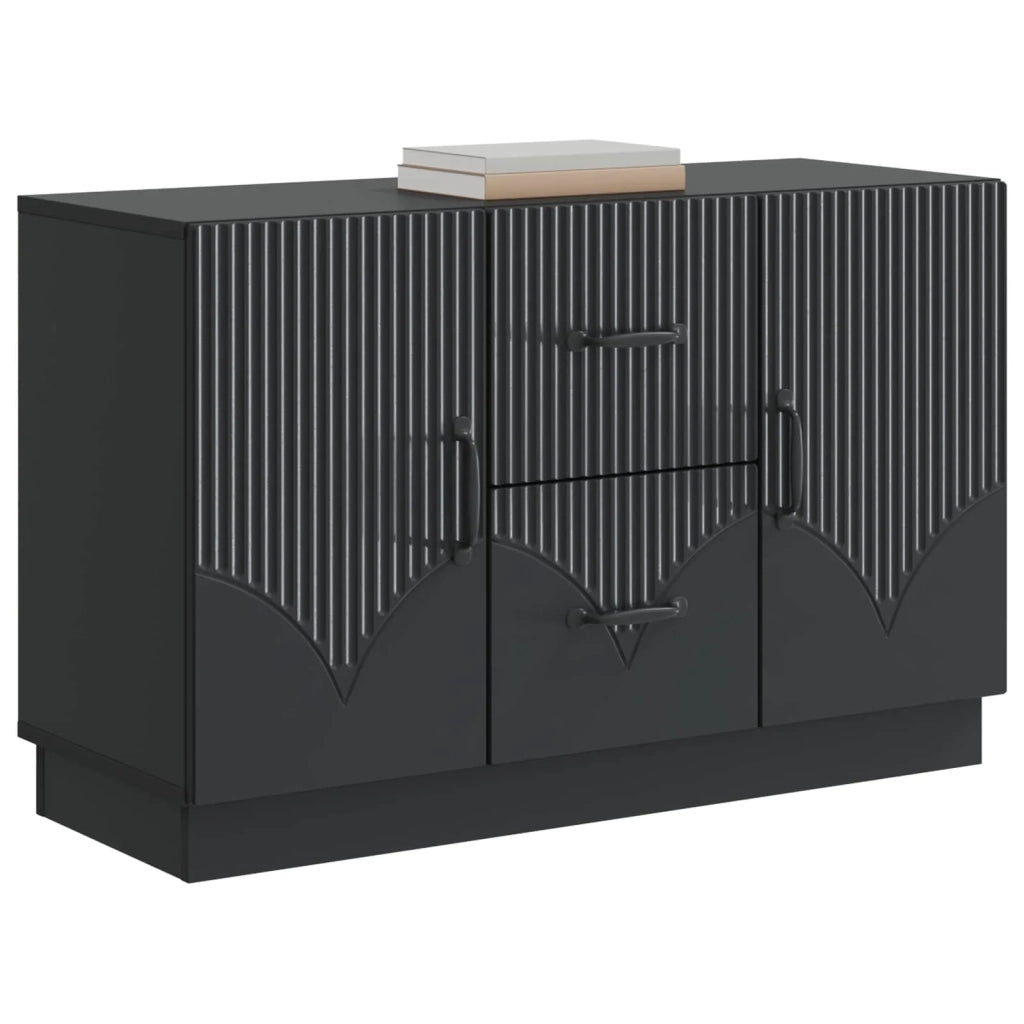 Credenza | Madia | Buffet da pranzo | Armadio da pranzo Nero 89 x 34,5 x 57 cm Legno ingegnerizzato