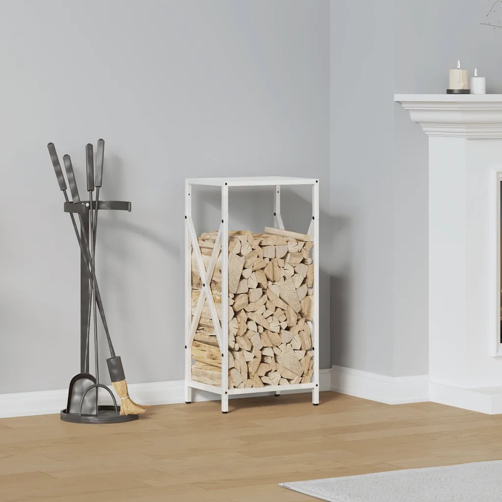 Rastrelliera per Legna da Ardere Bianca 34x25x70 cm CFW7373953