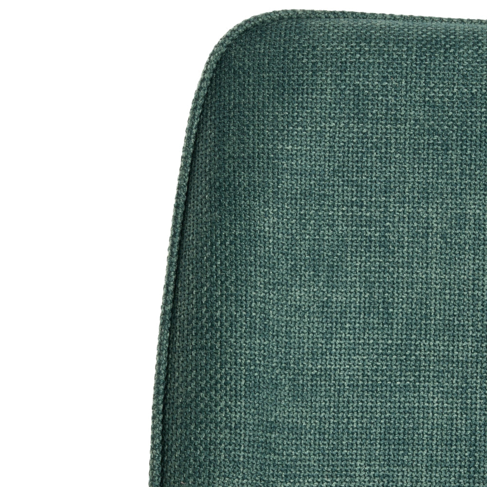 Sedia da ufficio verde scuro con rivestimento in finto lino, girevole, poltroncina da salotto, con regolazione dell'altezza del sedile
