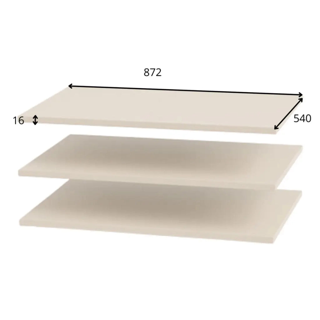 Armadio 4 porte AMALIE 179x210x57 cm – Colore beige sabbia – Con 3 ripiani aggiuntivi