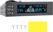Regolatore di velocità dei ventilatori 525 pollici - Regolazione della temperatura CPU/HDD/SYS - Pannello LCD di controllo.