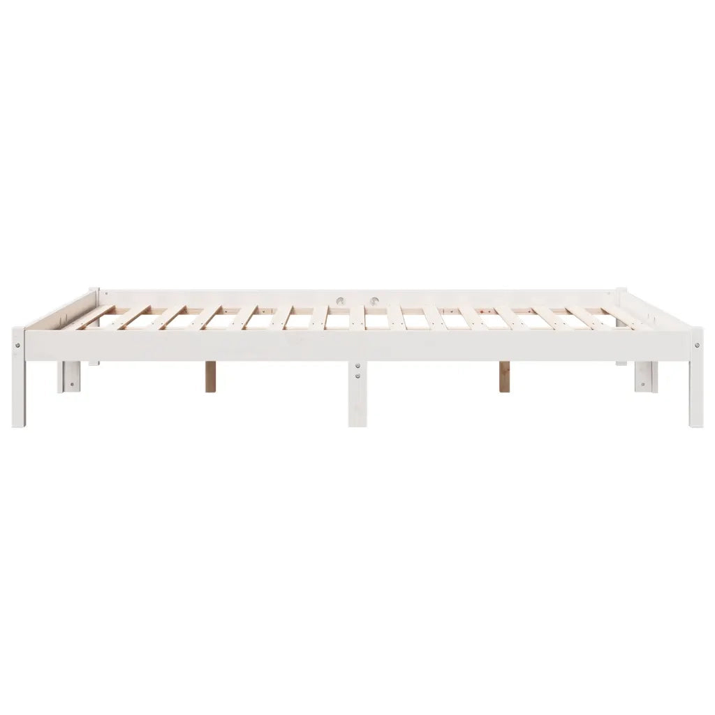 vidaXL Letto Extra Lungo senza Materasso Bianco 180x200 cm in Pino