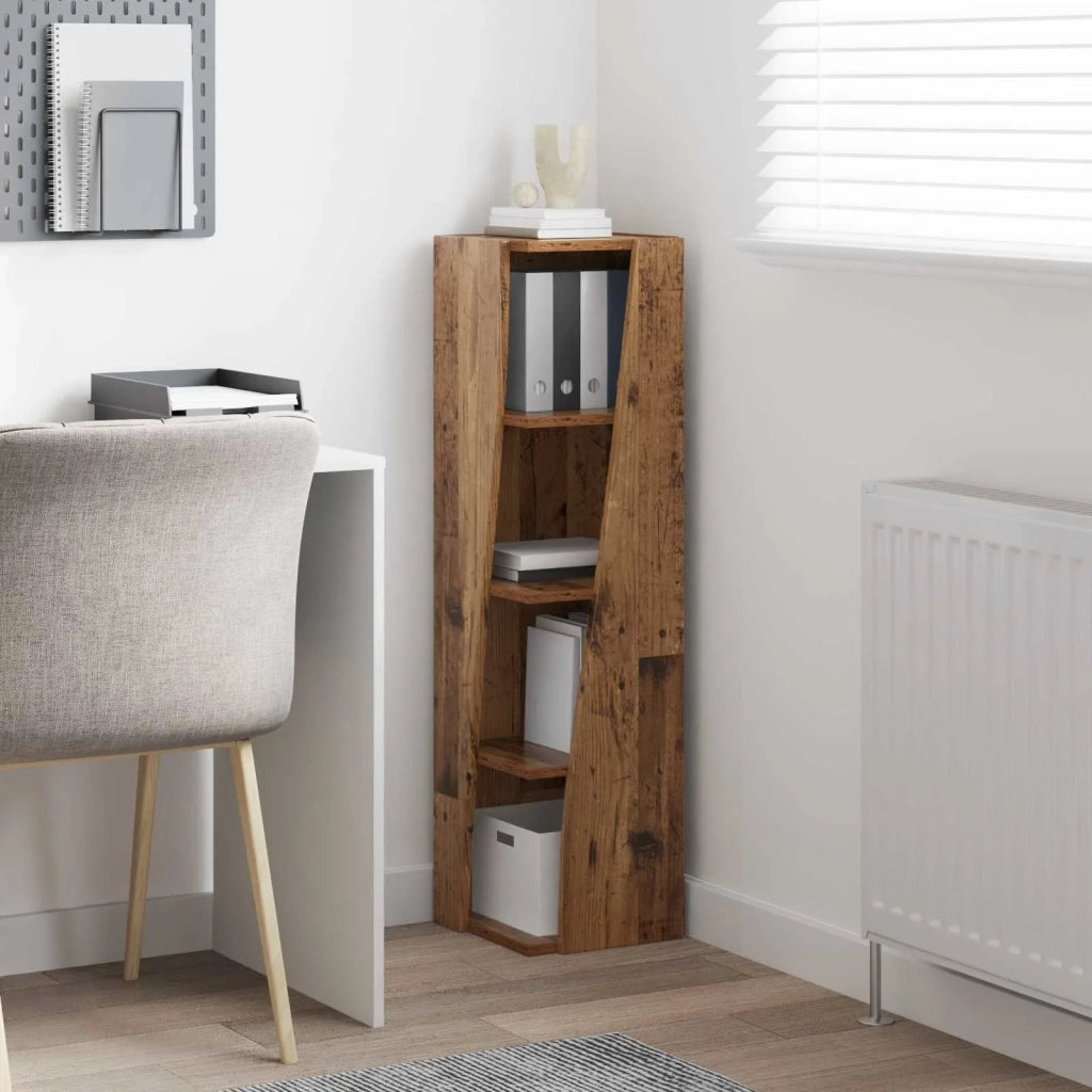 Mobile angolare Legno vecchio 27,5x27x102cm Legno multistrato 889853
