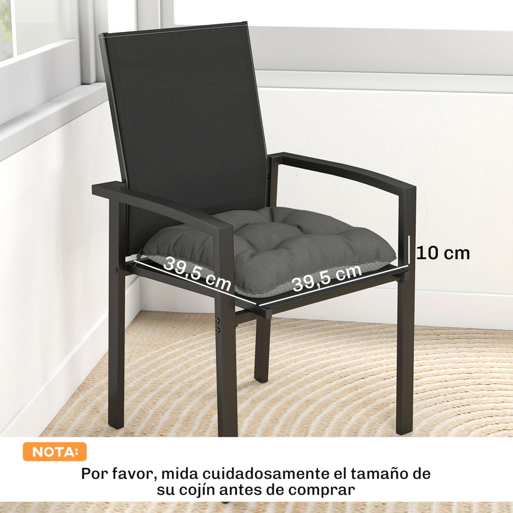 Cuscini per Sedie da Giardino ¨C ZephMum ¨C Grigio Scuro 39,5x39,5x10 cm