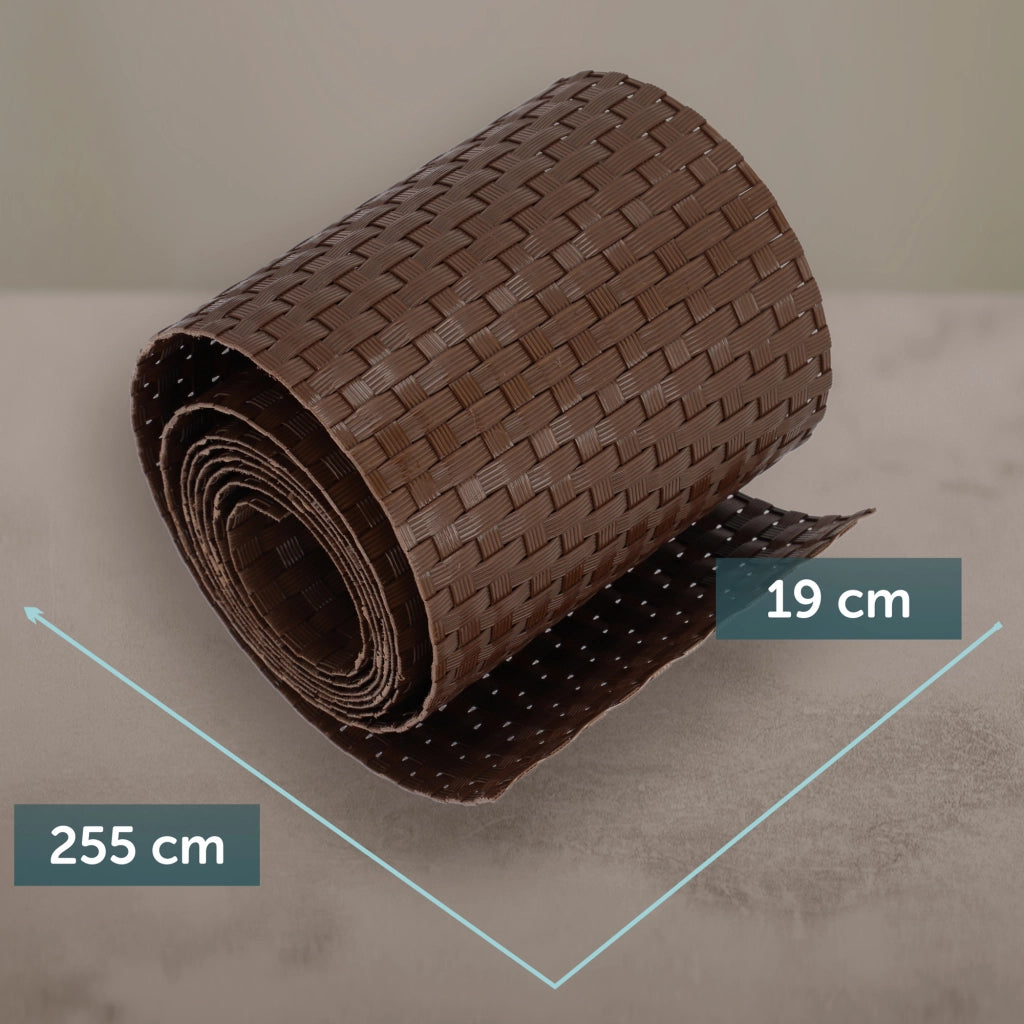 Nastro per recinzioni KADAX marrone per pannelli di recinzione 19 cm 2,55 m Copertura per recinzione