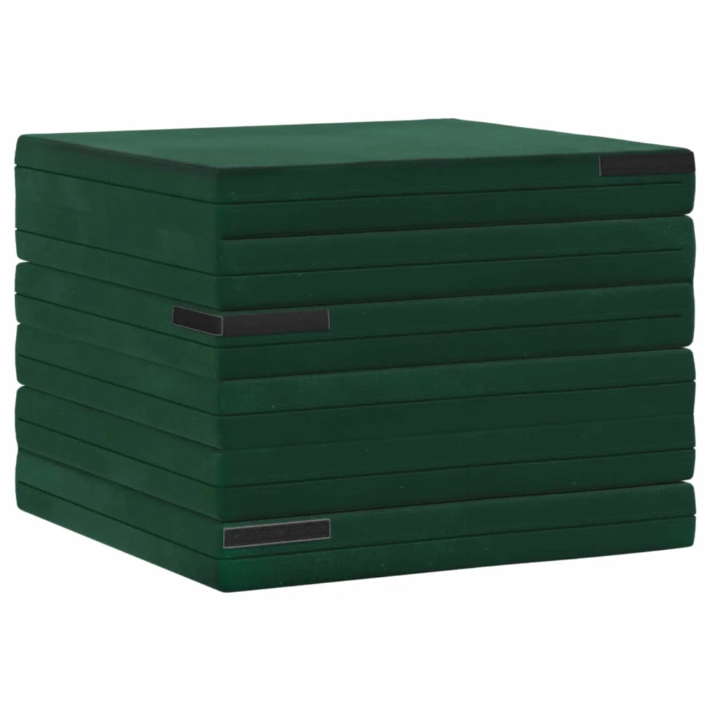 Divano Letto Pieghevole 140 x 67 x 15 cm Verde Scuro 900277