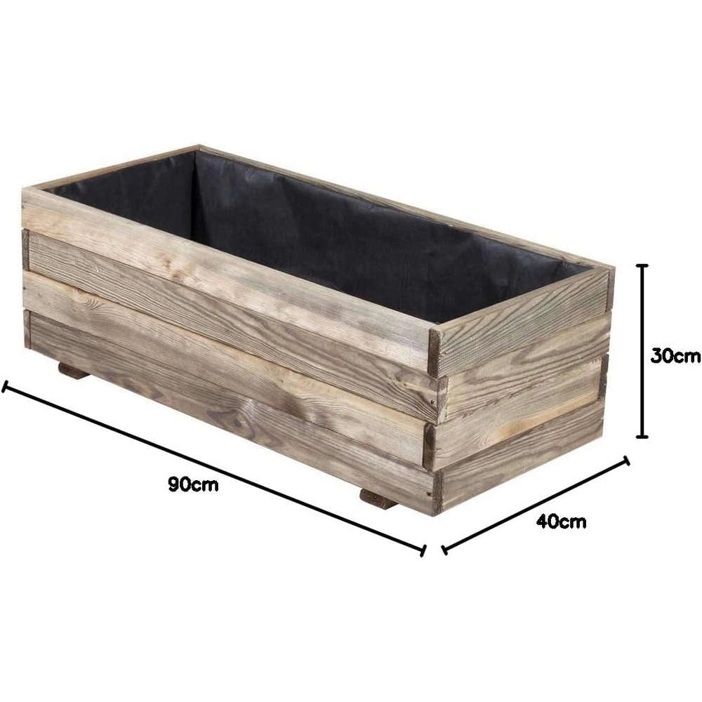 Fioriera in Legno Impregnato Verdelook 90x40x30 cm