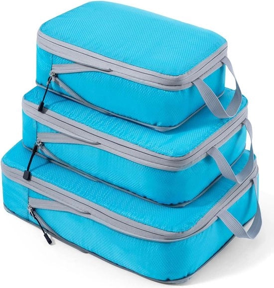 Organizzatore di bagagli Cubi di packing (azzurro cielo, 3 pezzi)