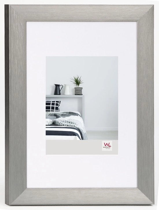 Allestimento per foto in alluminio - stile e moderno - 1 pezzo - argento - formato A4