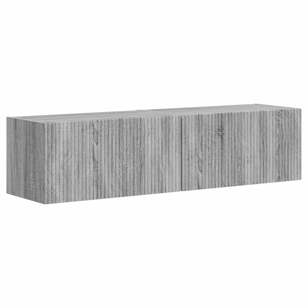 Mobile TV da parete 2 pz-Set di 2 Mobile TV a Muro-Credenza TV Grigio Sonoma 60 x 31 x 29.5 cm 280728