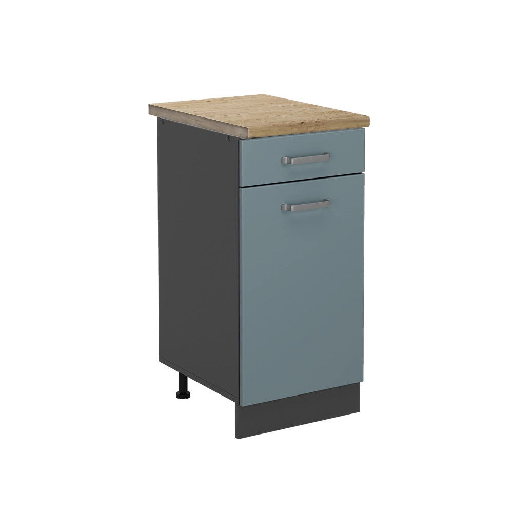 Vicco Mobiletto base per cucina Grigio-blu 40 cm , PL Rovere