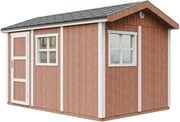 Casetta da giardino di qualit? premium 8,68 m² - H252x250x412 cm - Timbela M914-REDWOOD RED