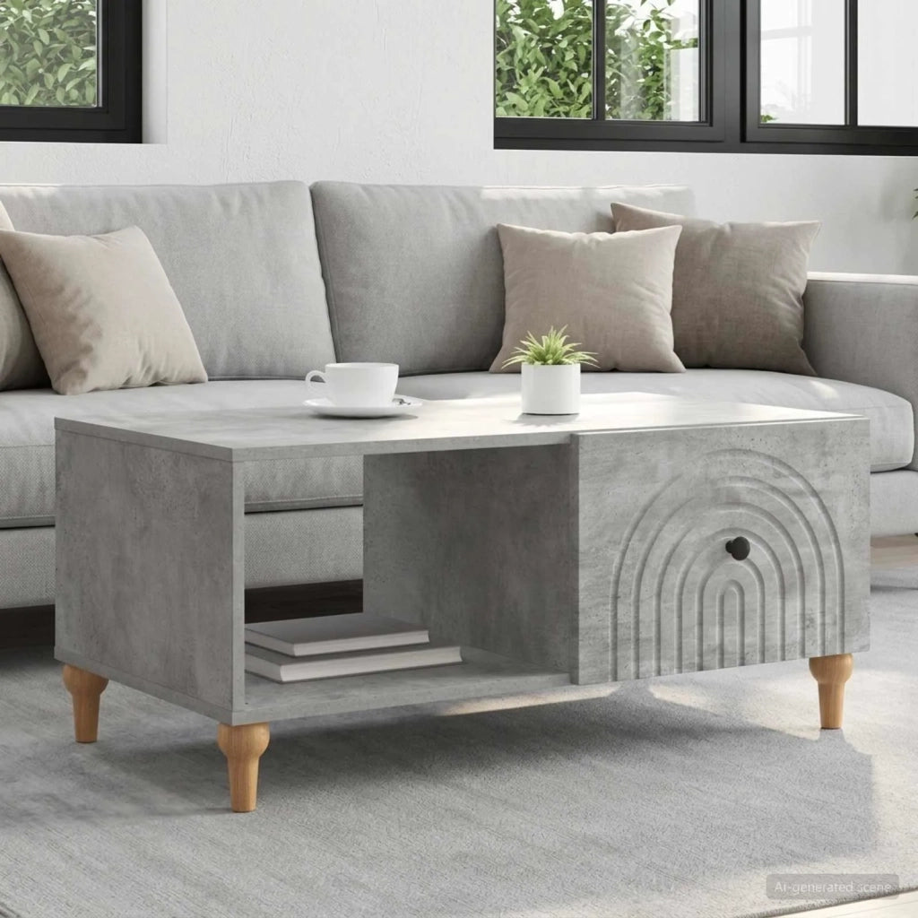 Tavolino da salotto Grigio Cemento 90 x 50 x 40 cm 894268