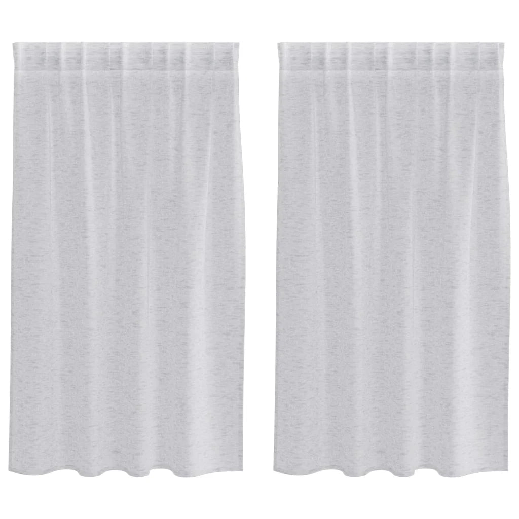 Tenda in Velo 2 pcs Grigio chiaro 140 x 140 cm Poliestere 4108022