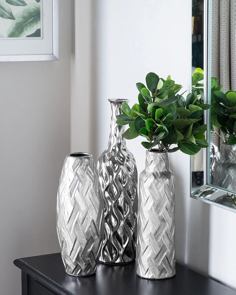 Vaso Fiori Argento gres porcellanato Forma Bottiglia Glamour in stile moderno