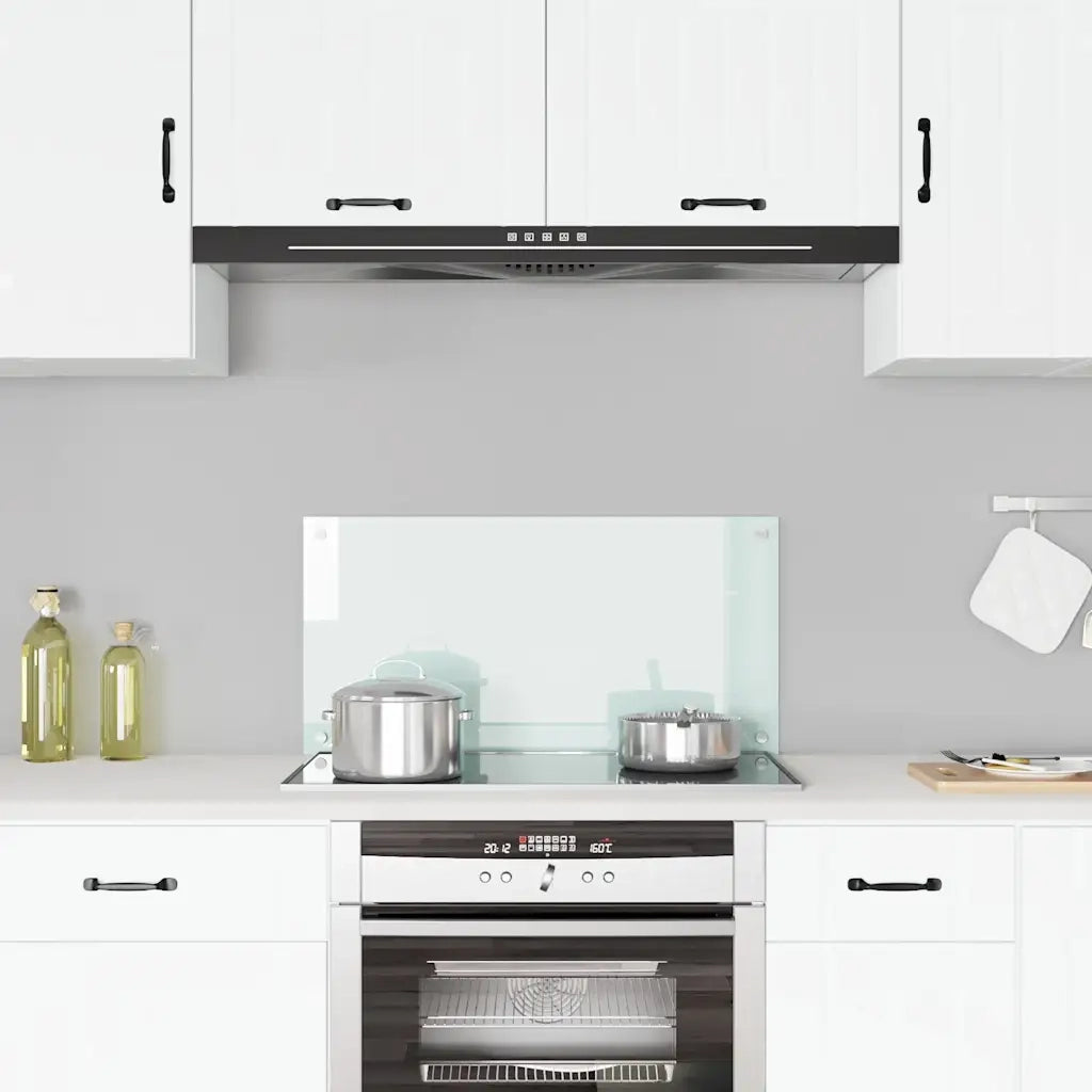 vidaXL Paraschizzi per Cucina Bianco 80x40 cm in Vetro Temperato
