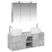 Set di mobili per il bagno 4 pcs Grigio Cemento 3407018