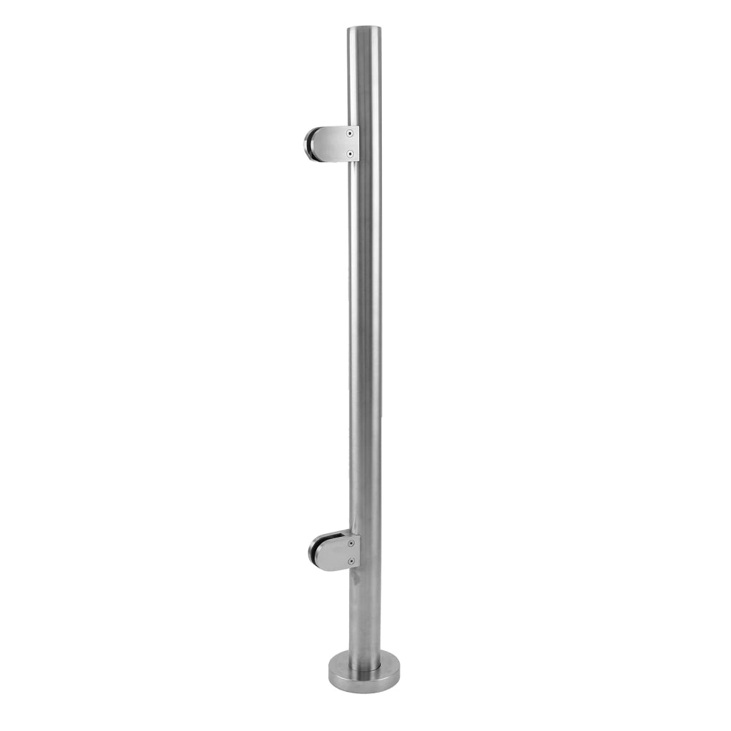 Palo Finale della Balaustra Alto 110cm in Acciaio Inossidabile Solido Robusto
