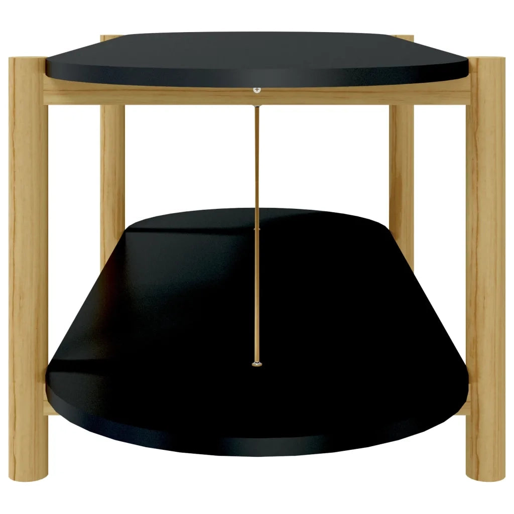 Tavolino da Salotto-Tavolino da soggiorno Nero 110x48x40 cm in Legno Multistrato
