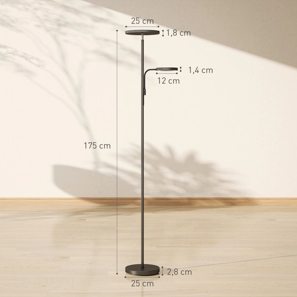 Lampada da terra LED dimmerabile 42W 2700K-6500K ¨C zephmum ¨C 4 colori, telecomando, touch
