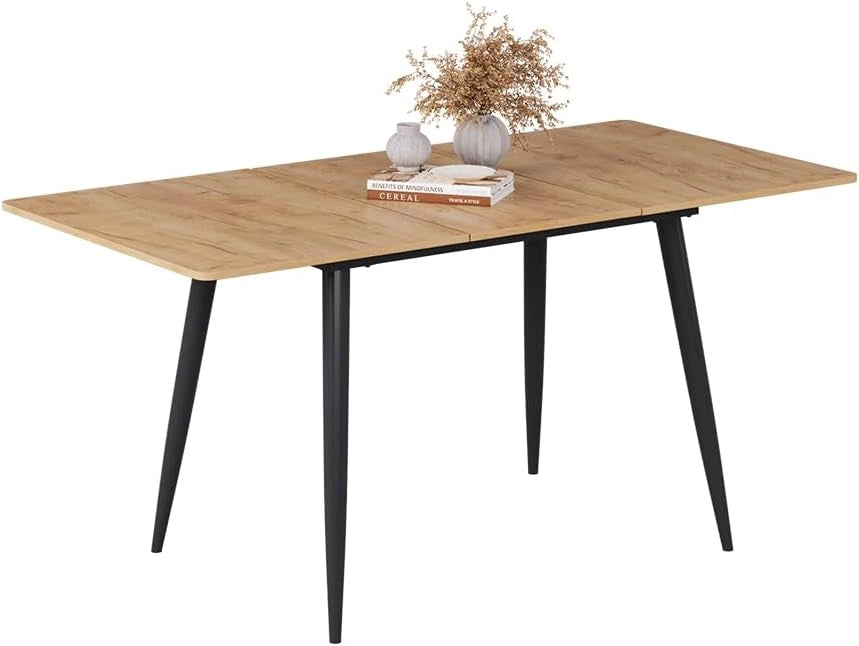 tavolo da pranzo allungabile Beaver, Rovere Goldkraft/nero, 120 x 80 cm Estensibile, per un utilizzo flessibile come tavolo da pranzo o da lavoro