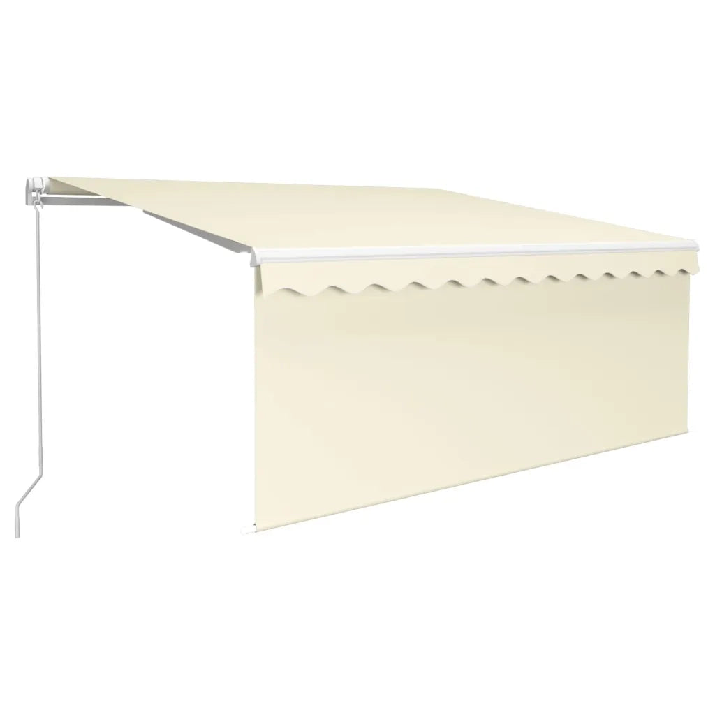 vidaXL Tenda da Sole Retrattile Manuale con LED 3,5x2,5 m Crema