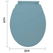 Trade Shop - Copriwater Universale In Plastica Super Resistente 44x36cm Colore Azzurro 59104 -